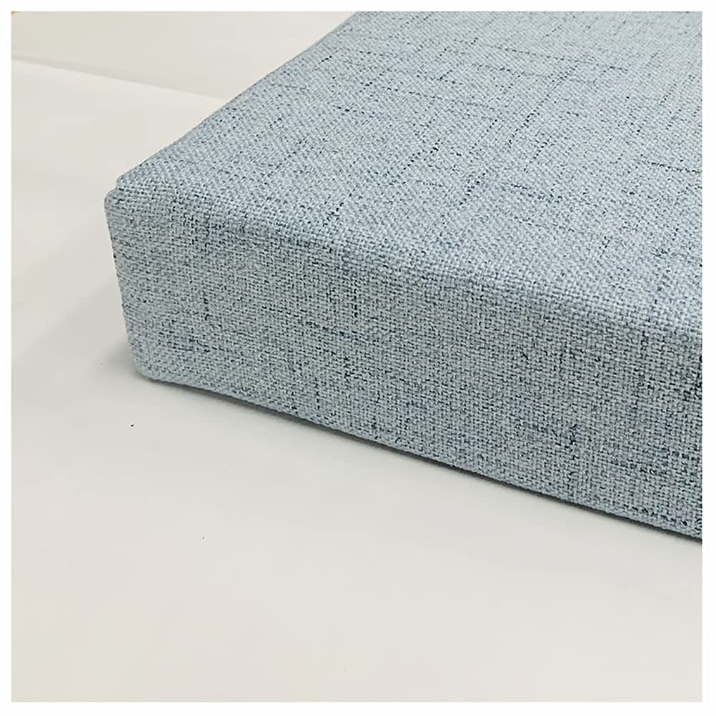 Coussin de banc de jardin bleu gris 200x35x8cm matelas d'assise extérieur intérieur