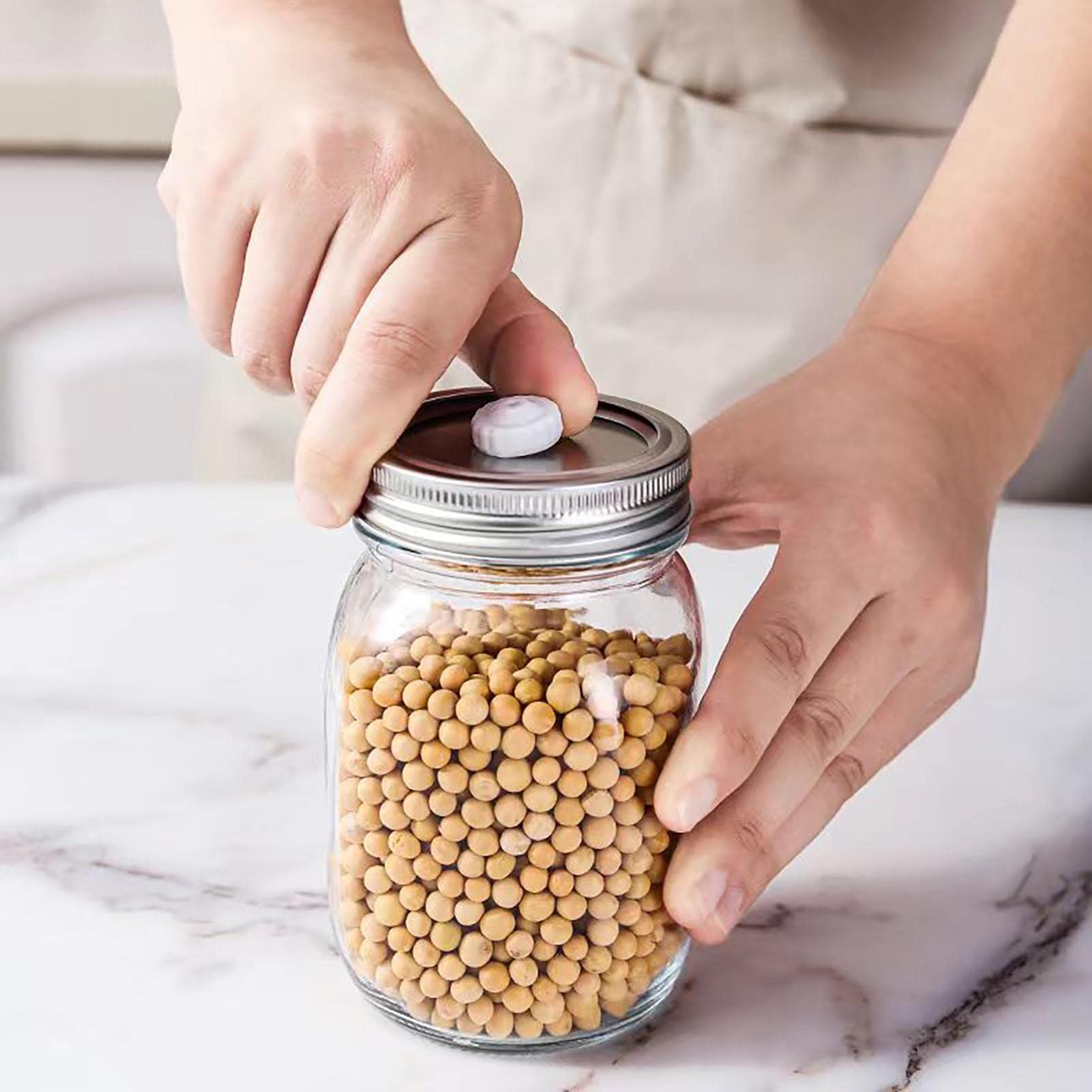 ZUNOXAZ 2 Stück Vakuumdeckel Für Einmachgläser - Luftdicht & Wiederverwendbar