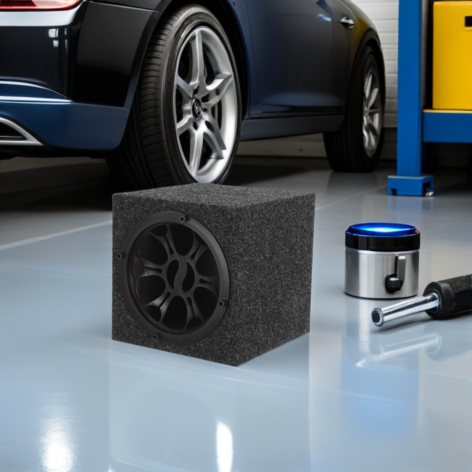 Operitacx Cassa per Subwoofer Design Sigillato Rivestimento in Feltro in Legno per Risposta Potente dei Bassi, per Installazioni Audio Auto e Casa
