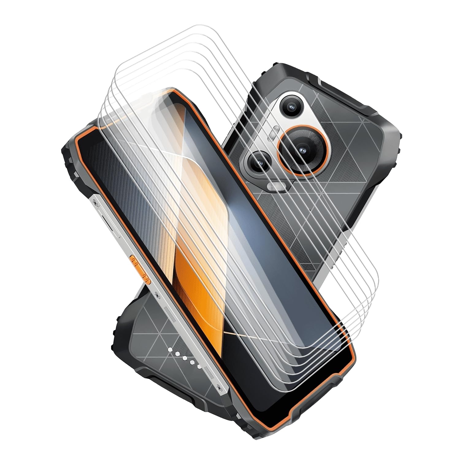 6-Pack Tempered Glass Screen Protector Compatible with Blackview BL7000 (6.78 inch), [Maximum Protection] from Drops & Scratches, 9H Hardness