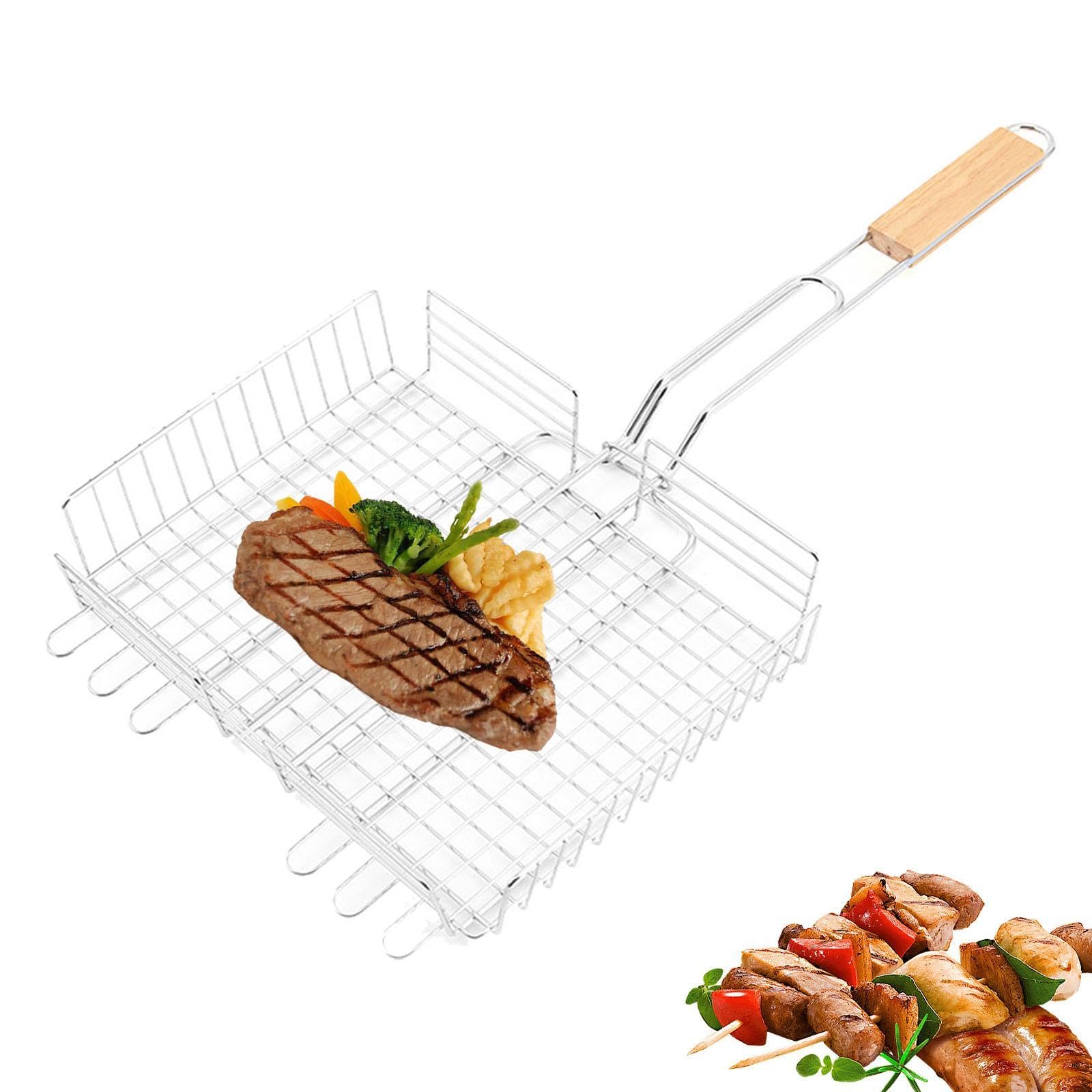 Cesta para Parrilla, Barbacoa, Pescado, Cesta para Asar, Rejilla para Parrilla, Clip para cocinar al Aire Libre, Picnic