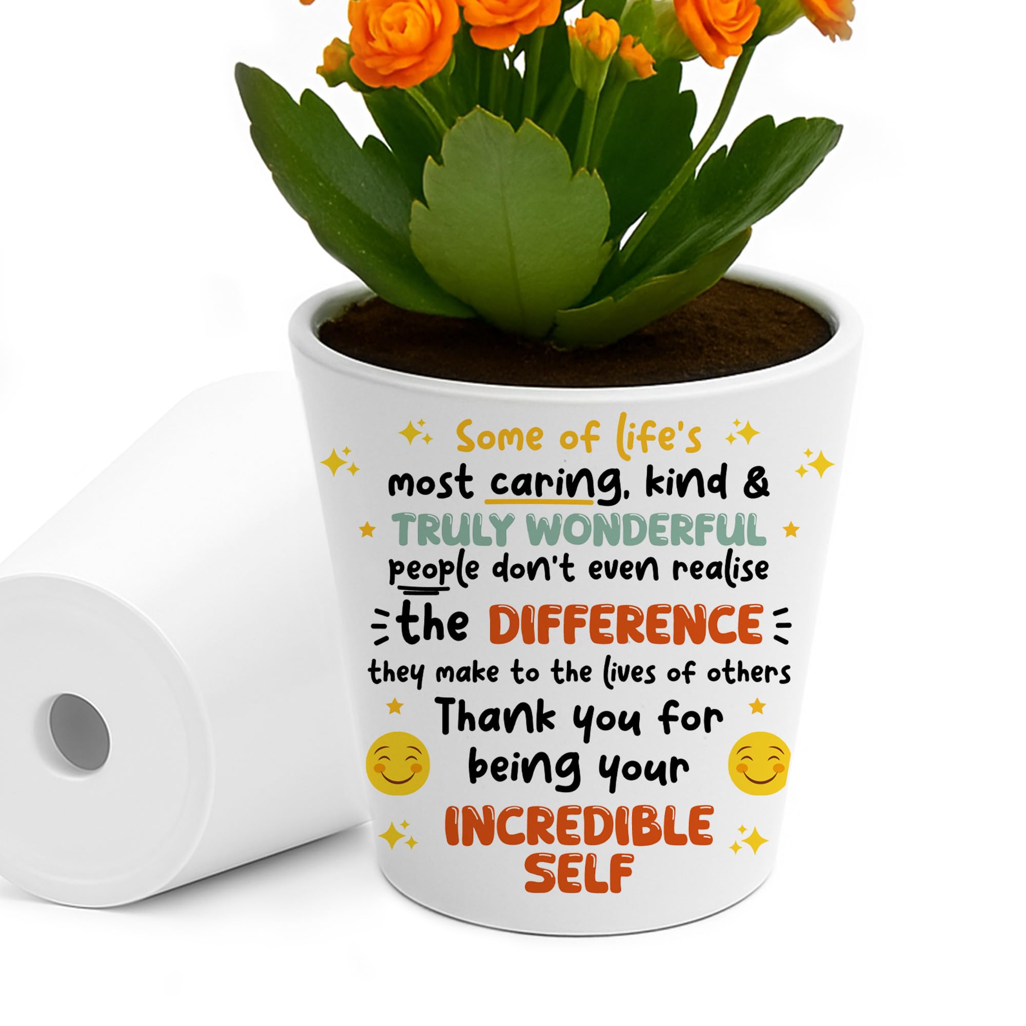 Red Ocean Thank You Gift for Someone Special Teacher Volunteer Tutor Mentor Friends Family Plant Pot 10cm x 9cm Thank You Gift for Teaching Assistant Mentor Nurse Doctor