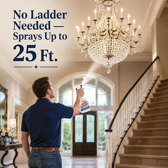 Berkland Chandelier Cleaner Spray, 32 oz - Drip-Dry, No-Wipe Formula