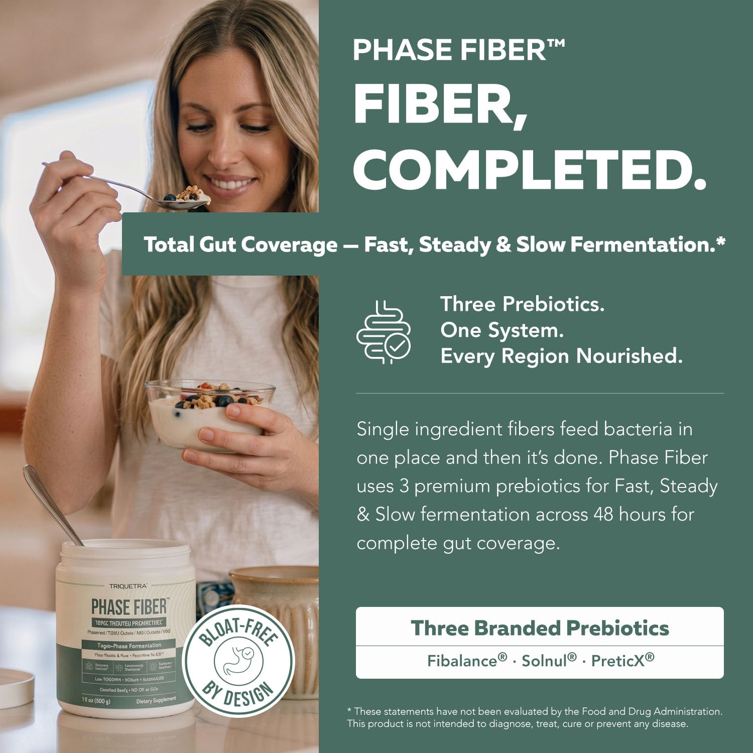 Phase Fiber™ Prebiotic Powder for Complete Gut & Digestion Support, Low FODMAP Certified Ingredients, Triple Phase Fermentation, Clinically Studied for Sensitive Digestion, Vegan (30 Servings) — Amazon image 2