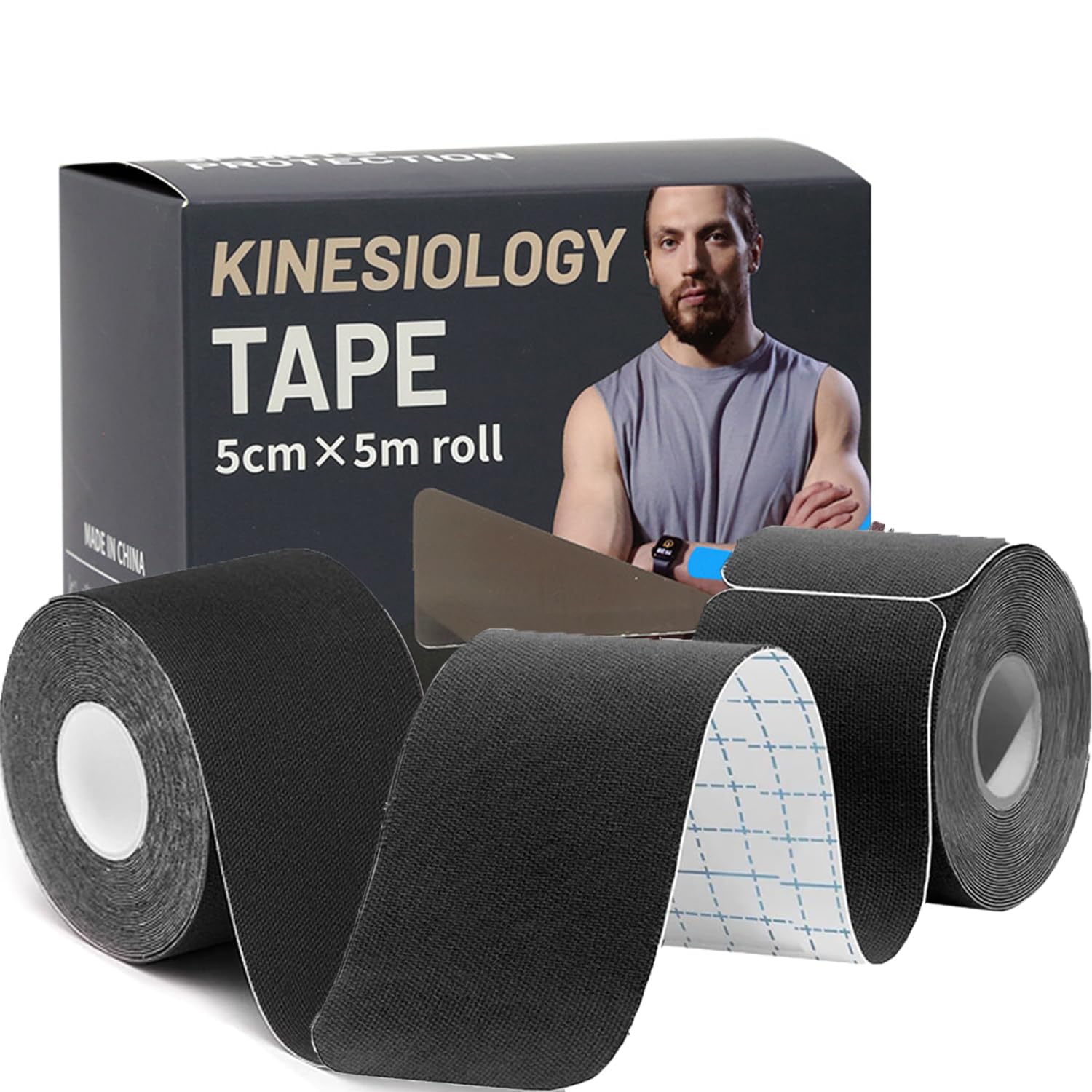 Kinesiology Tape Regular Original Cotton Elastic Athletic Tape for Support and Recovery Sports Tape Therapeutic Pain Relief Professional