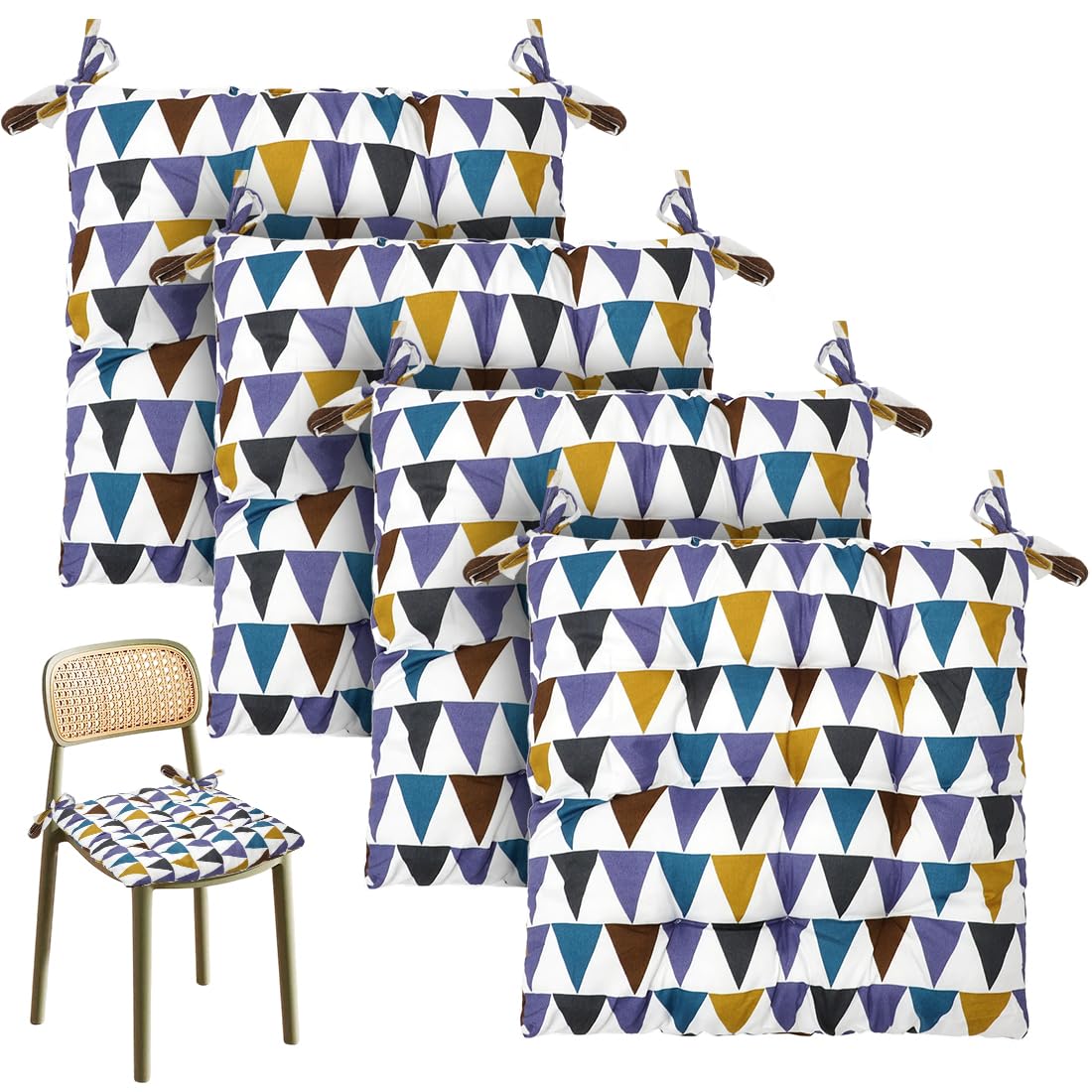 Cojines para silla de dibujos animados antideslizantes de 40x40 cm contra asientos duros 1