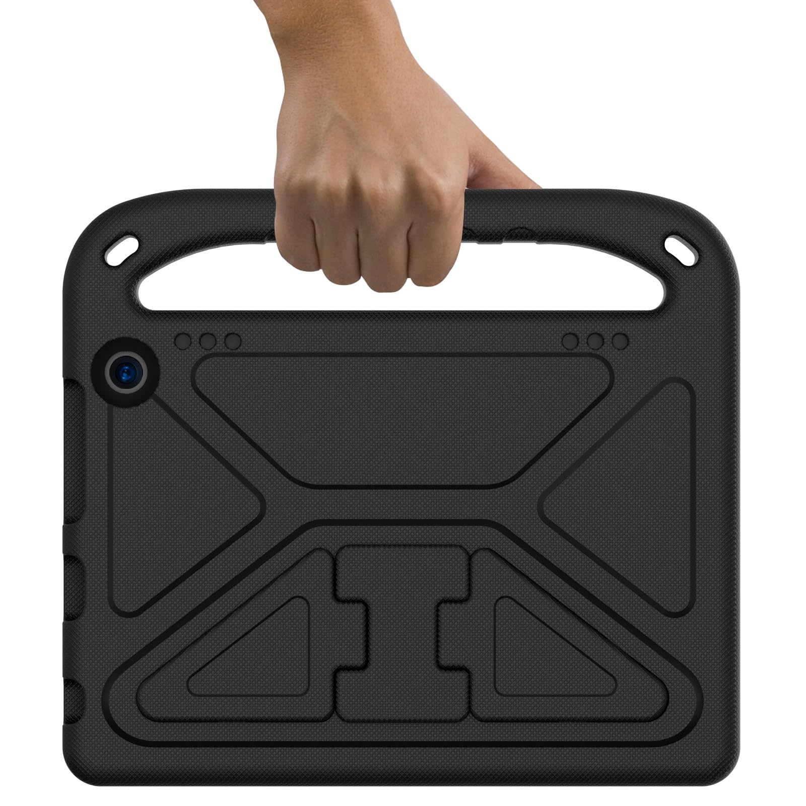 Etui na tablet Kompatybilny z Kindle Fire HD8/HD 8 Plus 2022 2020, amortyzujący wstrząsy, uchwytem, ​​EVA, ​​solidne etui na tablet dla dzieci, lekkie(Noir)