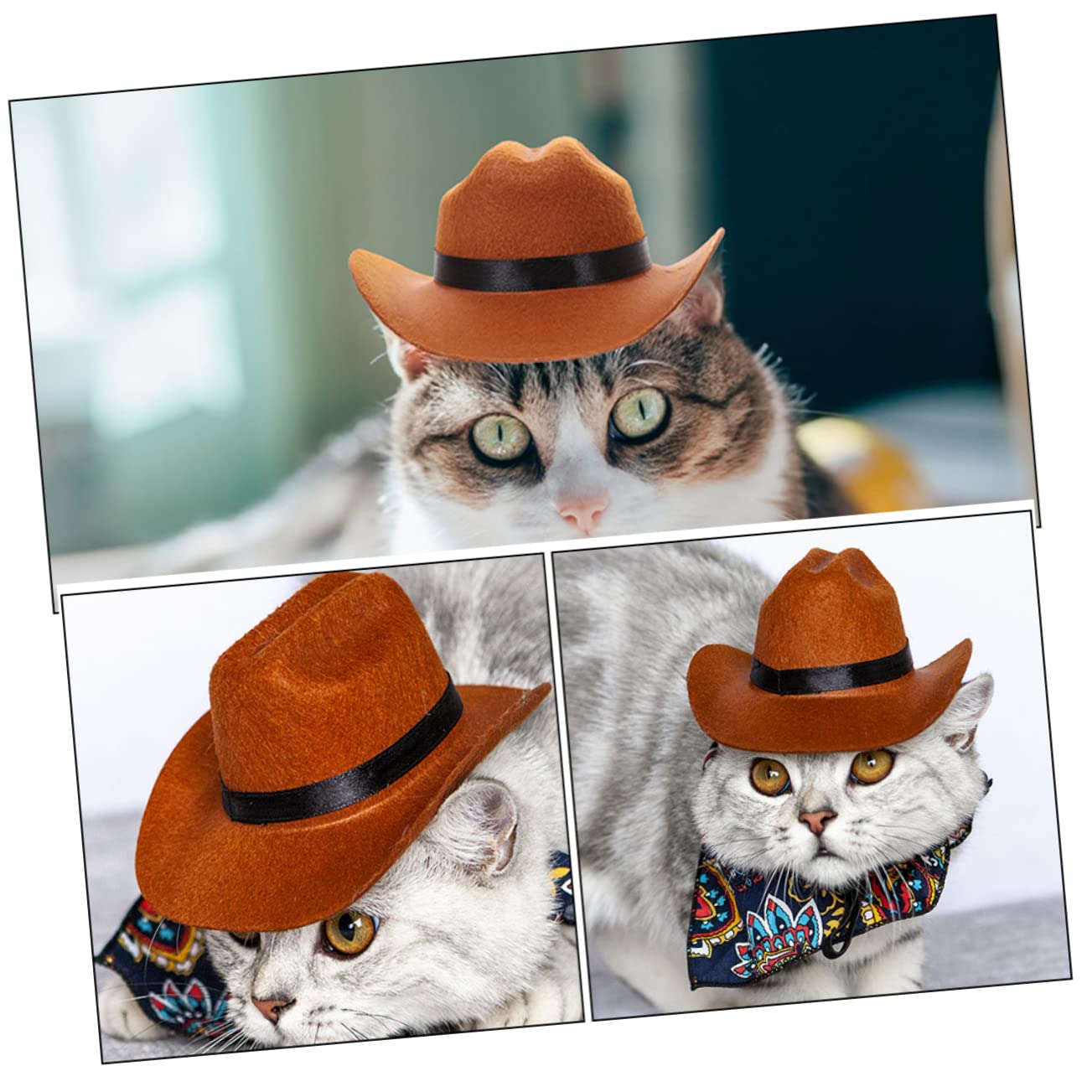 Yardwe Lot De 5 Casquettes Amusantes pour Animaux De Compagnie Bandanas pour Chiens Et Chats pour Fêtes Mariages Et Festivals