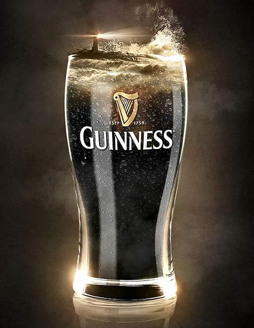 LBS4ALL Vintage Advertising Wall Tin Plaque 20x15cm - Pub Shed Bar Man Cave Home Bedroom Office Kitchen Gift Metal Sign - Guinness Draught Stout Ale Pint Irish Ireland