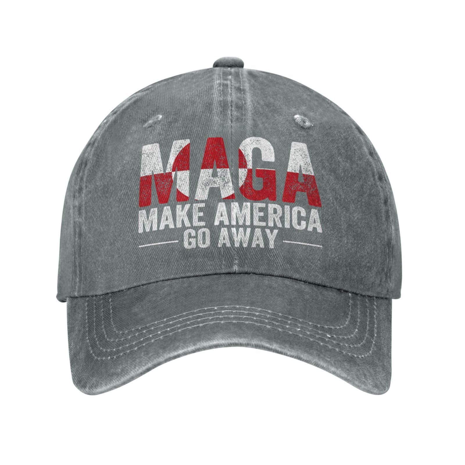 Peiyeety Unisex Gray Make America Go Away Hat For Men's Greenlanders Greenland Baseball Hats