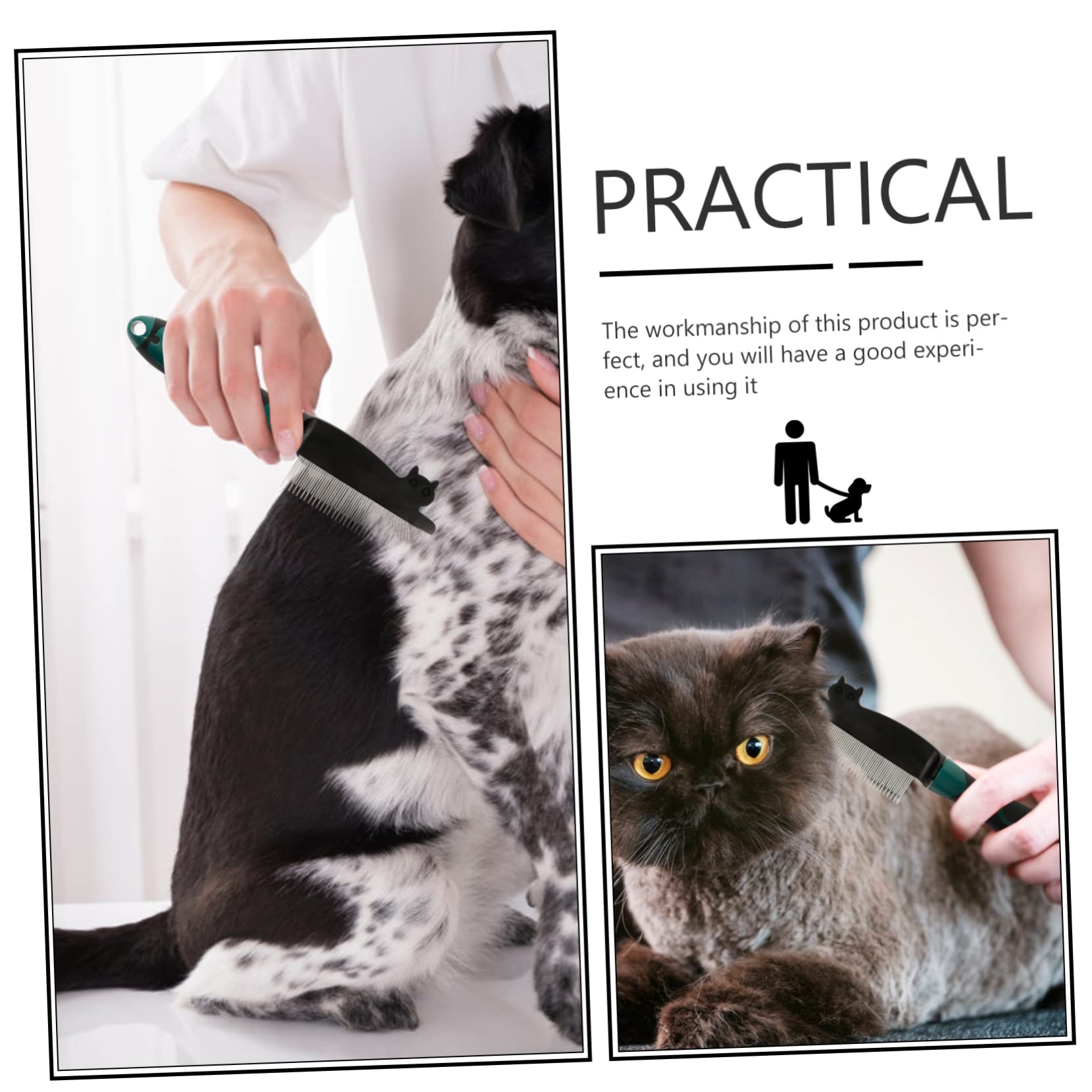 SUPVOX Ergonomic Dog Hair Comb Pet Deshedding Tool Hair Comb for Dogs Slicker Brush Easy to Use