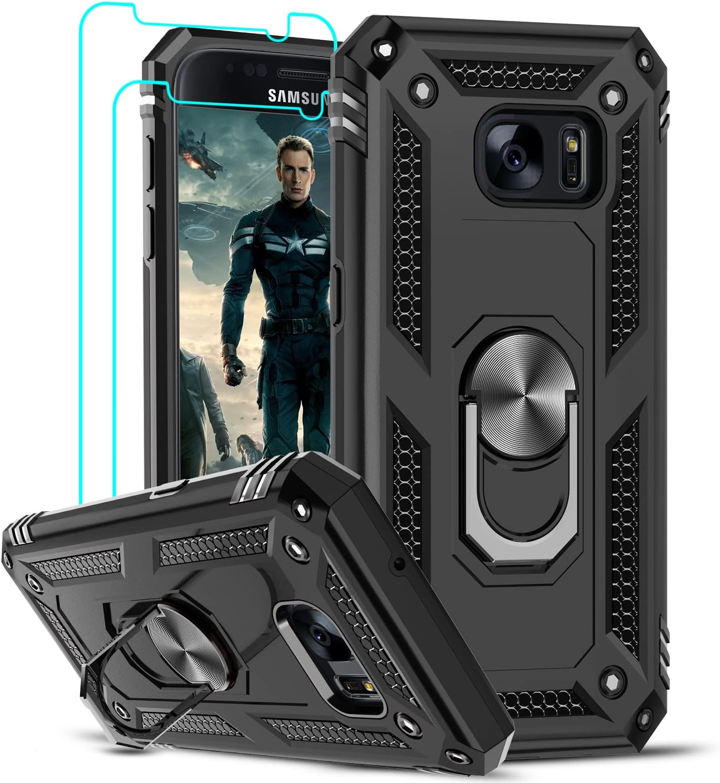 Samsung Galaxy S7 Lädt Nicht Wegen Feuchtigkeit LeYi für Hülle Samsung Galaxy S7,360 Grad Ring Halter Handy Hüllen