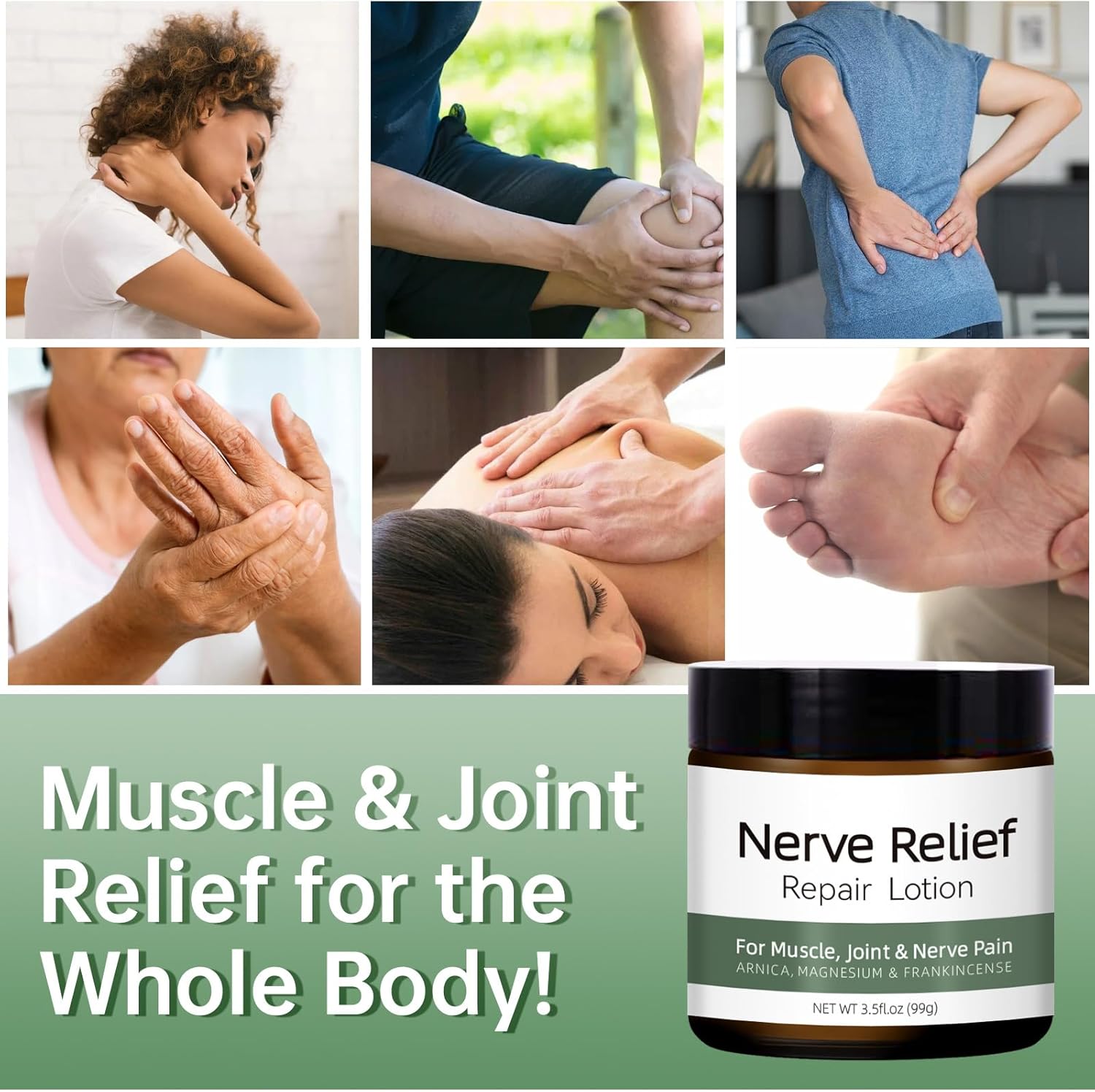 2 Pcs Alcura Nerve Cream, Neuropathy Lotion with Arnica Magnesium for Body Joint, Knee, Lumbar, Neck, Hand and Foot Alcura Relief Cream. - Image 8