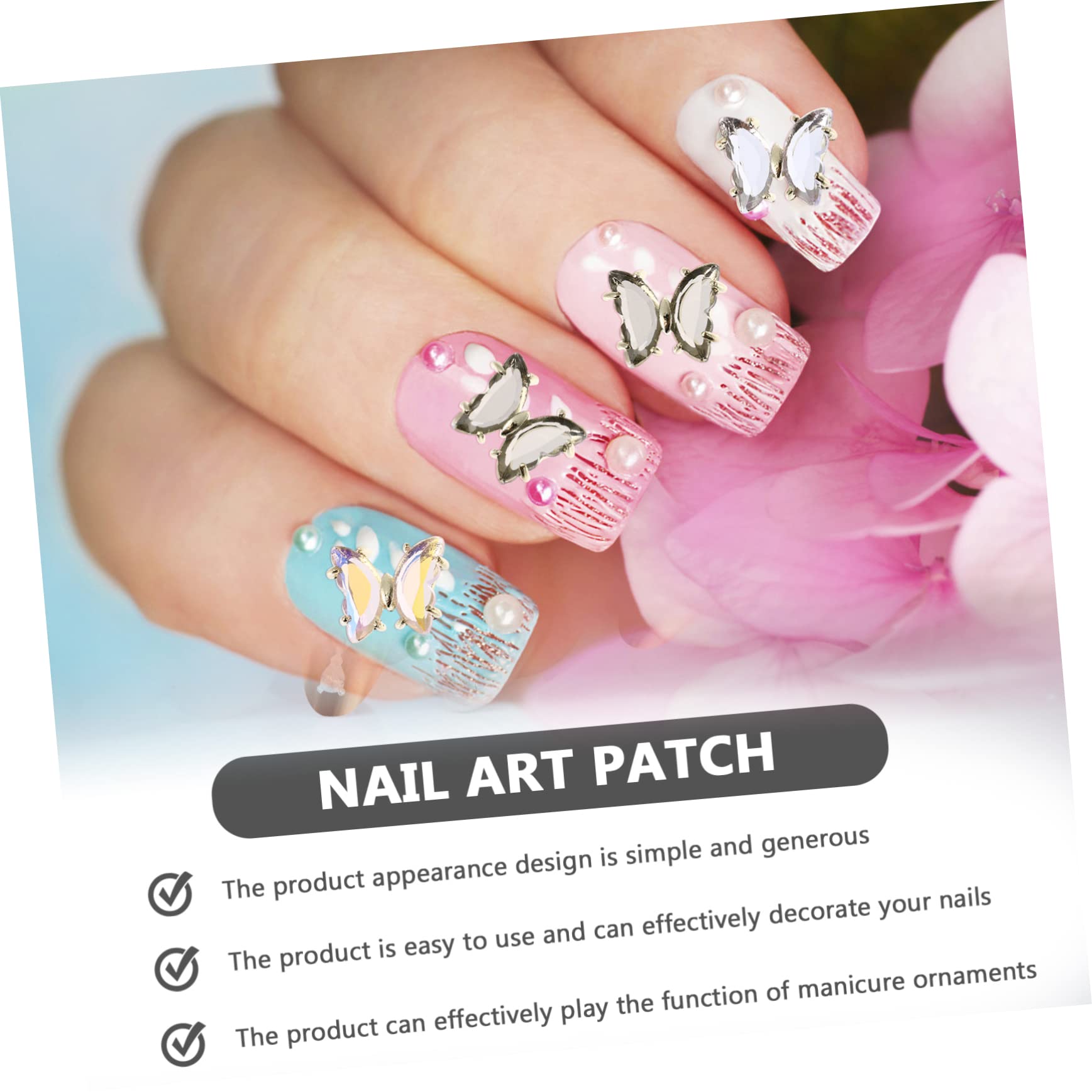 CALLARON 5 Set Ciondoli Per Unghie Decorazioni Per Nail Art Per Manicure Per Feste E Speciali 40 Pezzi*5