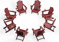 Vista 61 de Juego de sillas Adirondack plegables KINGYES de 2, Silla plegable Adirondack de HDPE para todo clima, Café