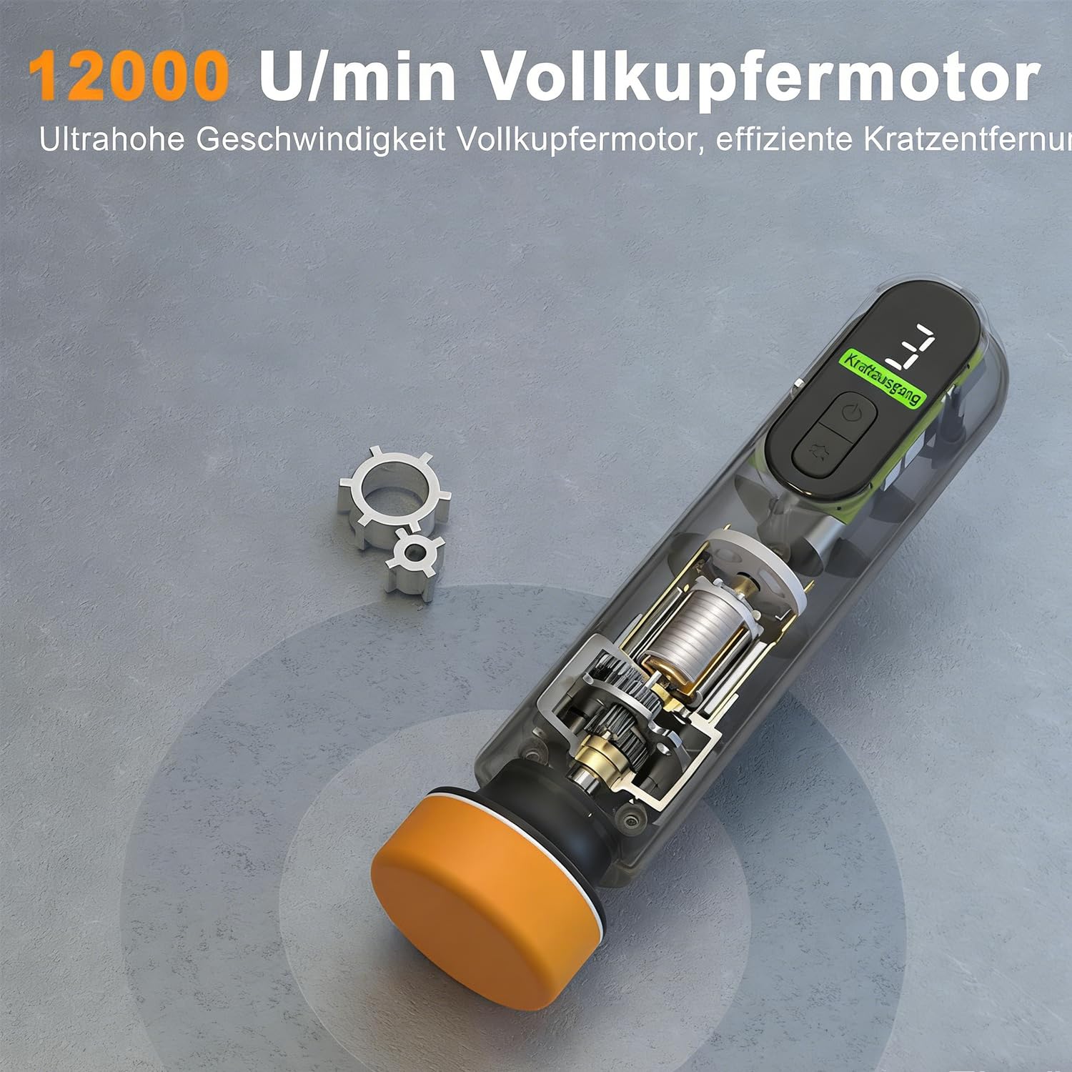 Mini Poliermaschine Klein, Tragbare Poliermaschine Auto für Kratzreparatur, Kabelloses Fensterölfilm-Reinigungsmaschine, Car Polisher für Scheiben & Windschutzscheiben