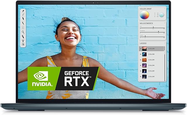 Dell Inspiron 7620 16 Plus 16" 3K Laptop, Intel Core i7-12700H, 16GB RAM, 1TB SSD, NVIDIA GeForce RTX 3060 6GB, Backlit Keyboard, Fingerprint Reader, Windows 11 Home (Dark Green)