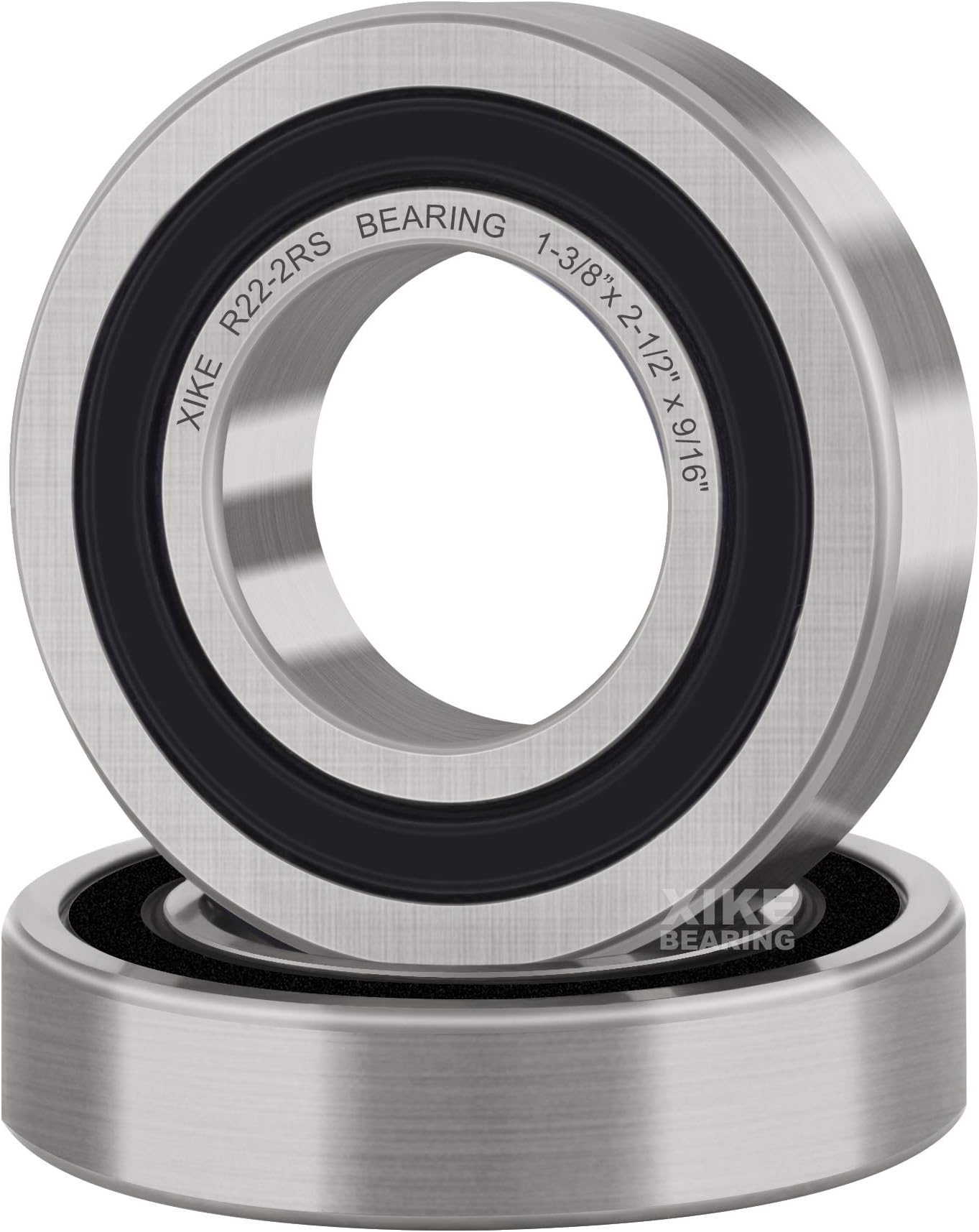 R22-2RS Double Rubber Seal Bearings 1-3/8" x 2-1/2" x 9/16", Pre-Lubricated, Deep Groove Ball Bearings Pack of 2pcs
