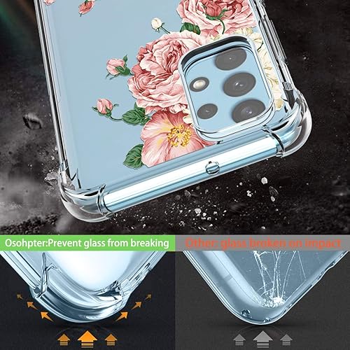 Miniatura 3 de Osophter Funda para Galaxy A32 4G con 2 protectores de pantalla transparente y esquinas reforzadas, TPU absorción de golpes, flexible para Samsung