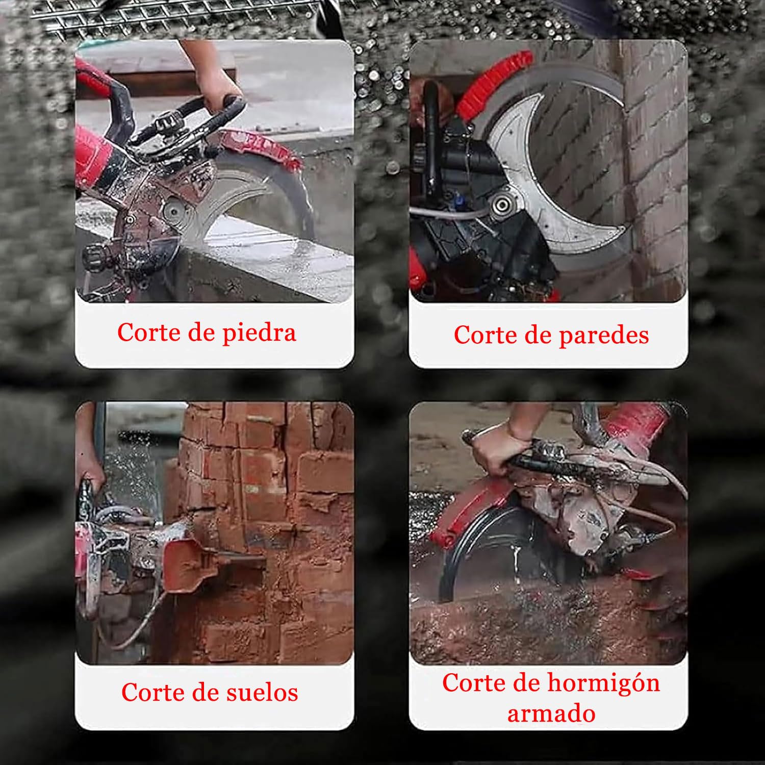 Sierra Eléctrica Para Hormigón Húmedo De 9800 W, Profundidad De Corte De 300mm, Con Sistema De Supresión De Polvo Con Alimentación De Agua, Máquina Ranuradora Para Mármol, Madera Y Porcelana