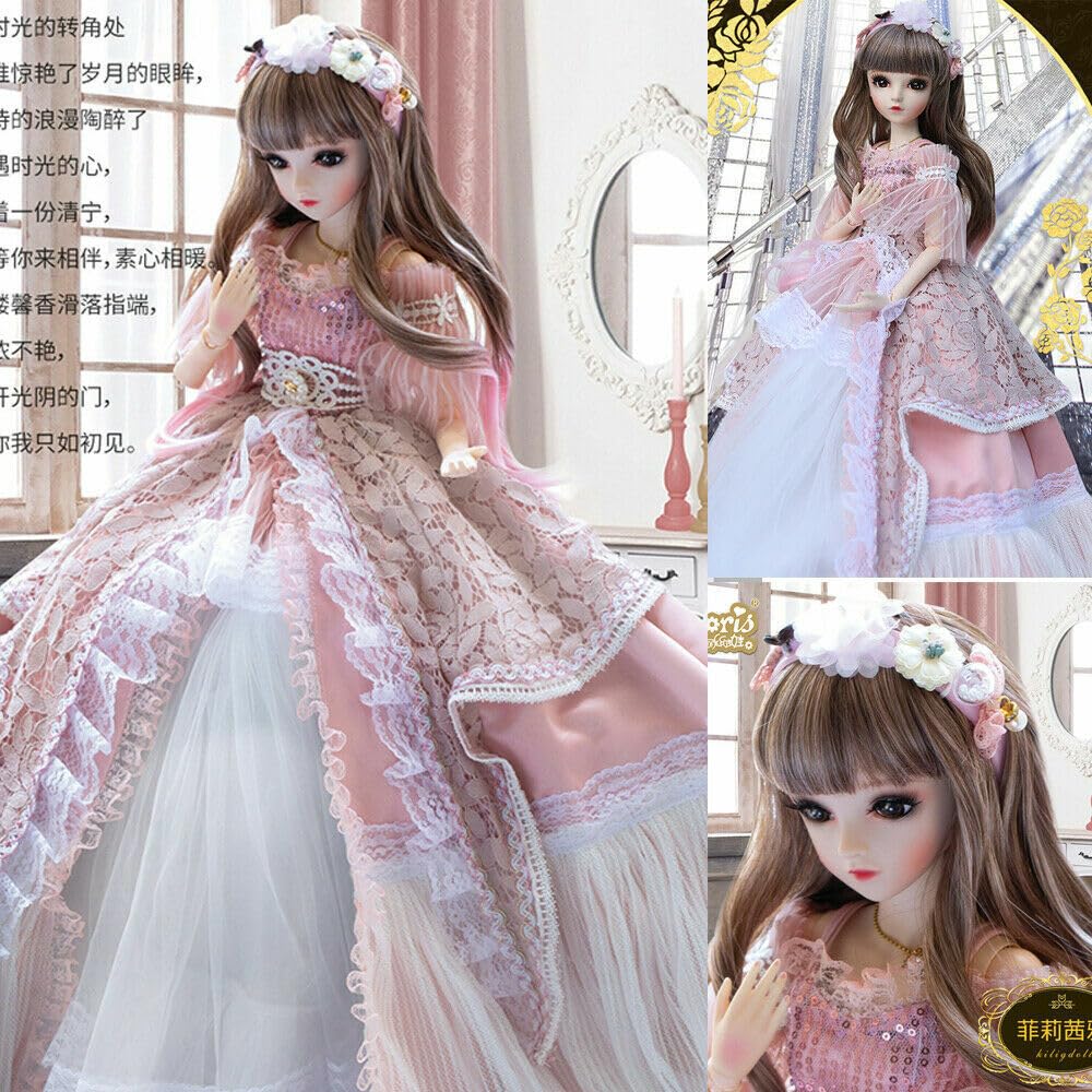 Amazon | Meeler BJDドール フルセット 1/3 球体関節人形 女の子 60cm 