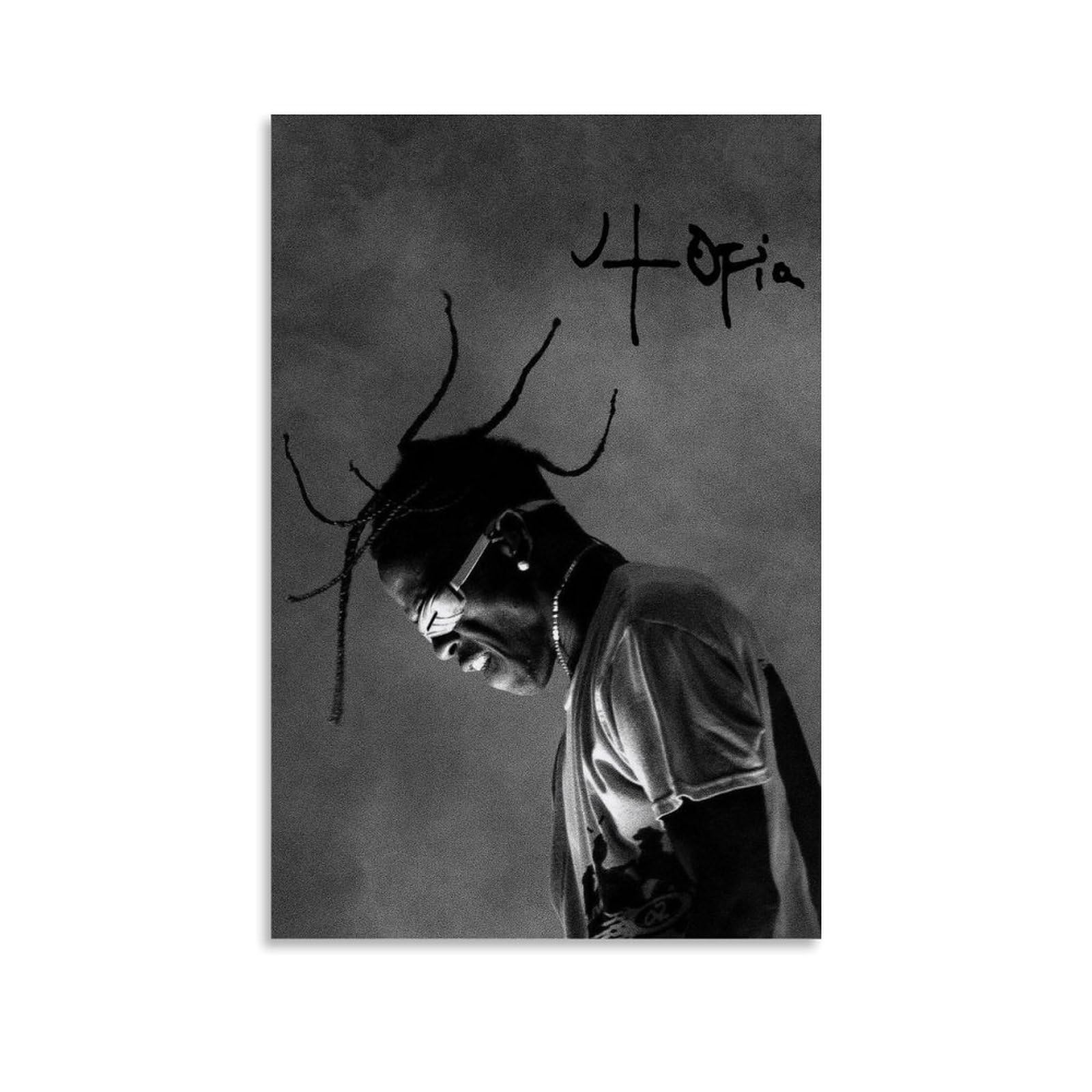 CHIMOSHEJI Travis Scott Art Poster - Amerikanisches Rap-Wandkunst, Dekoratives Gemälde für Schlafzimmer - 30 x 45 cm, Ungerahmt