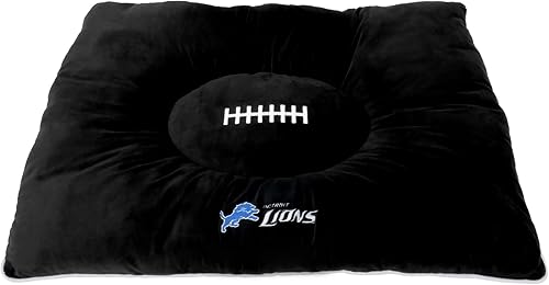 Miniatura 19 de Pets First Cama para mascotas de la NFL – Cama de almohada de felpa suave y acogedora de los Pittsburgh Steelers – Cama de fútbol para perros.