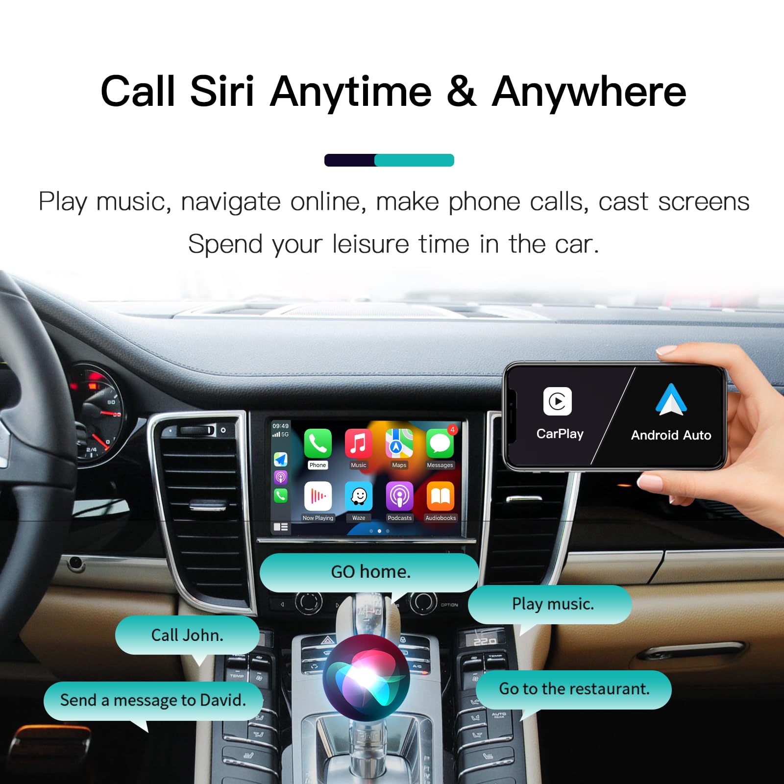 Wireless Carplay Module for Porsche PCM3 1 Cayenne Macan 911 Panamera Bosxter Android Auto Car Accessories — view 7