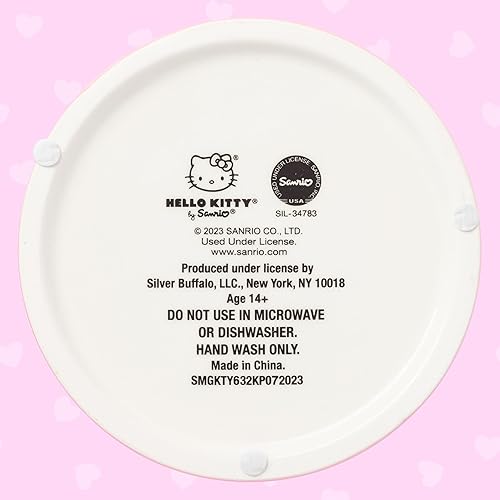 Miniatura 8 de Silver Buffalo Tarro de cerámica para aperitivos o galletas de color rosa de Hello Kitty, de Sanrio, tamaño mediano Hello Kitty Waving (cerámica)