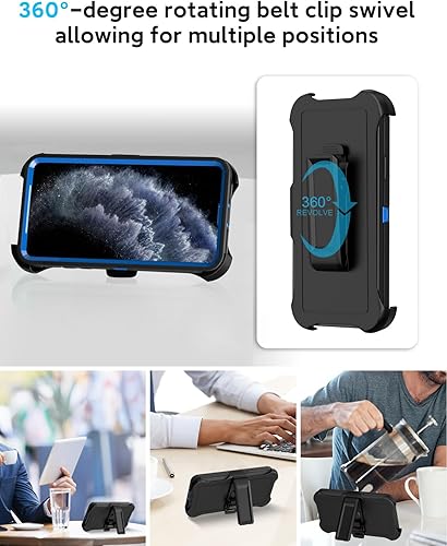 Miniatura 6 de Designed for iPhone 11 Pro Max Case 2 Screen Protectors+2 Camera Lens Protectors+Belt Clip Military Grade Heavy Duty Drop Protection Full Body