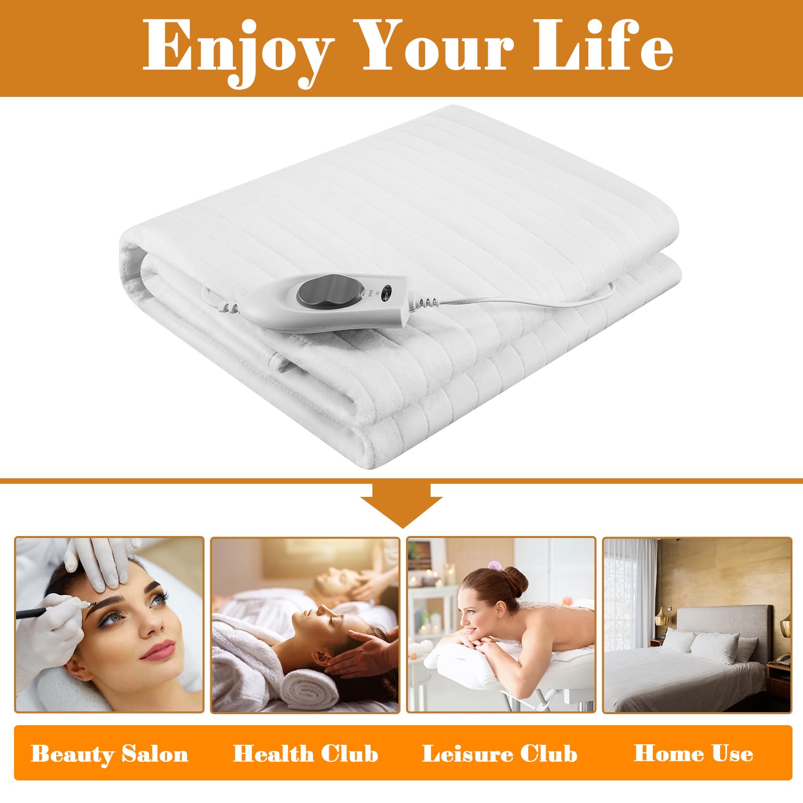 Baquler 2 Pieces Massage Table Warmer Pads Massage Table Heating Pad