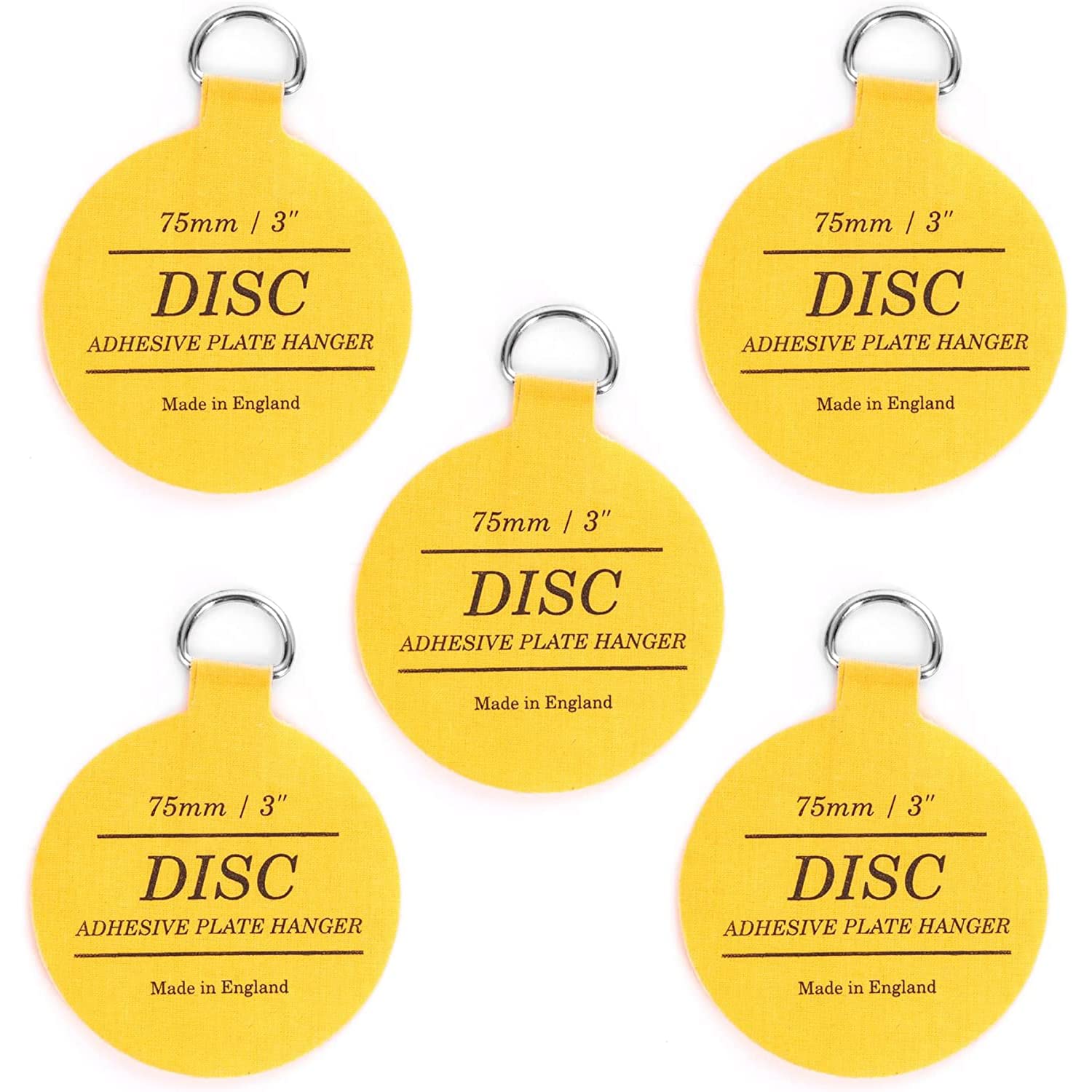 75mm Self-Adhesive Invisible Plate Hangers – Stick-On Disc Holders for Wall Hanging Plates and Decorative Displays (Pack of 5)