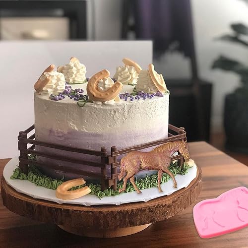 Miniatura 4 de Moldes de silicona para fondant de herradura y caballo, hacha de espada, molde para hornear chocolate para decoración de pasteles, decoración de