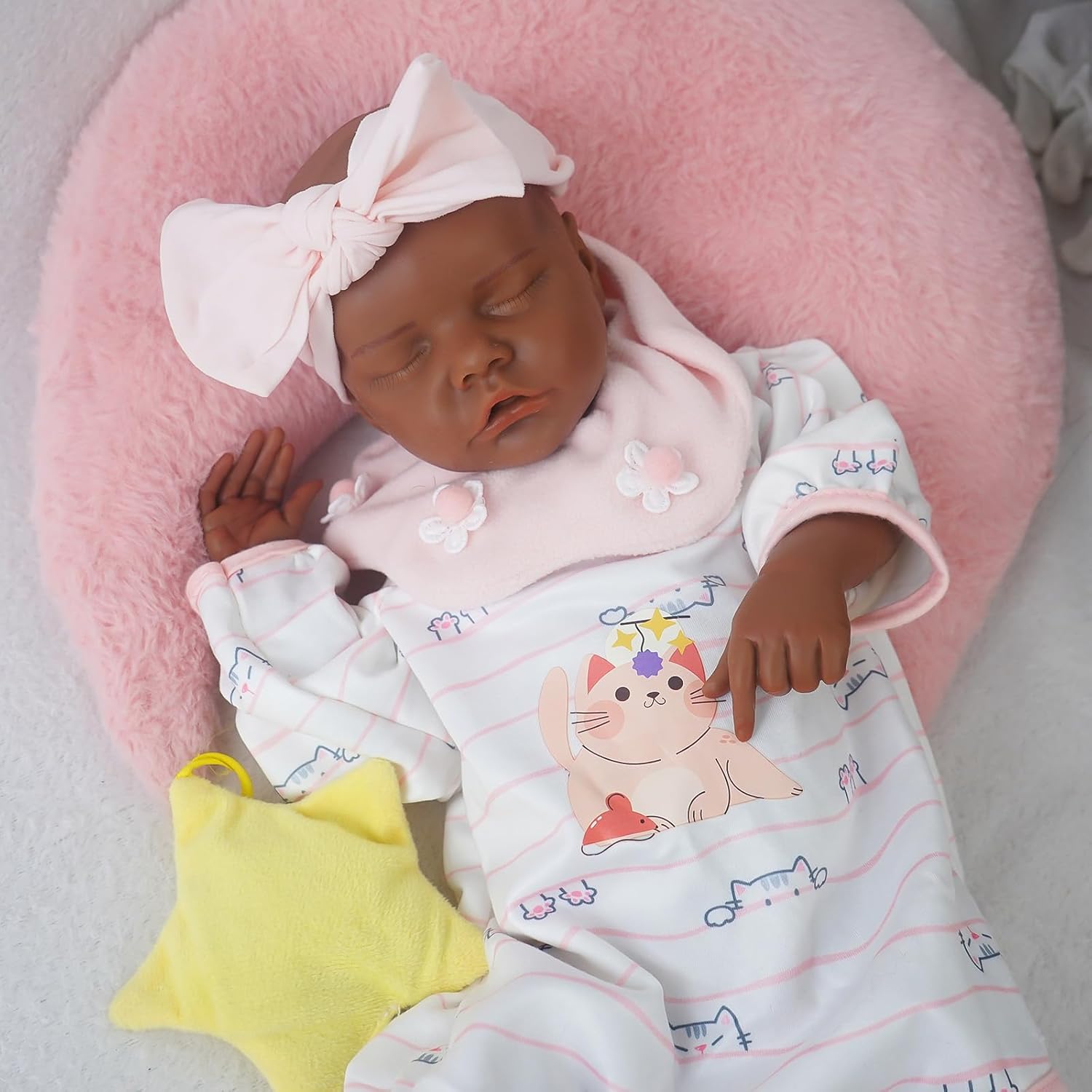Silicone Reborn Baby Dolls-18 Inch Realistic Newborn Anatomically Correct Girl with Realistic Blood Vessels and Skin，Silicone Full Body Lifelike Baby，for Kids 3+ & Collectors