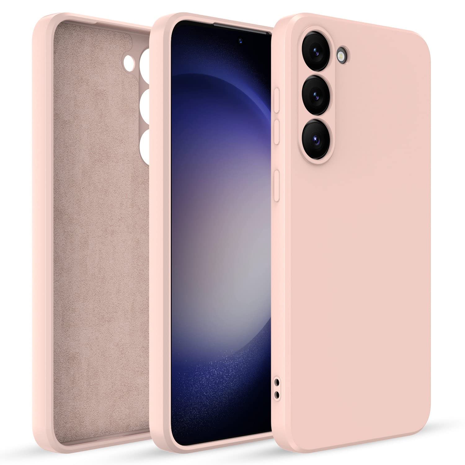 YoYoTech Compatible with S23 Case Liquid Silicone Shock-Proof,Soft Rubber Gel Matte Finish designed for Samsung Galaxy S23 Case Cover 6.1 Inches (2023)-Light Pink