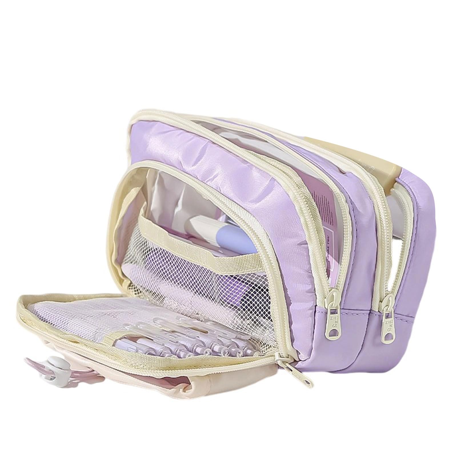 TENYELE Big Capacity Pencil Case High Capacity Pen Bag Multi Compartments Marker Storage Pouches Portable Art Supply Organizers Multipurpose Writing