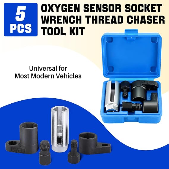 DASBET 5pcs O2 Oxygen Sensor & Oil Pressure Sending Unit Master Sensor Socket Set