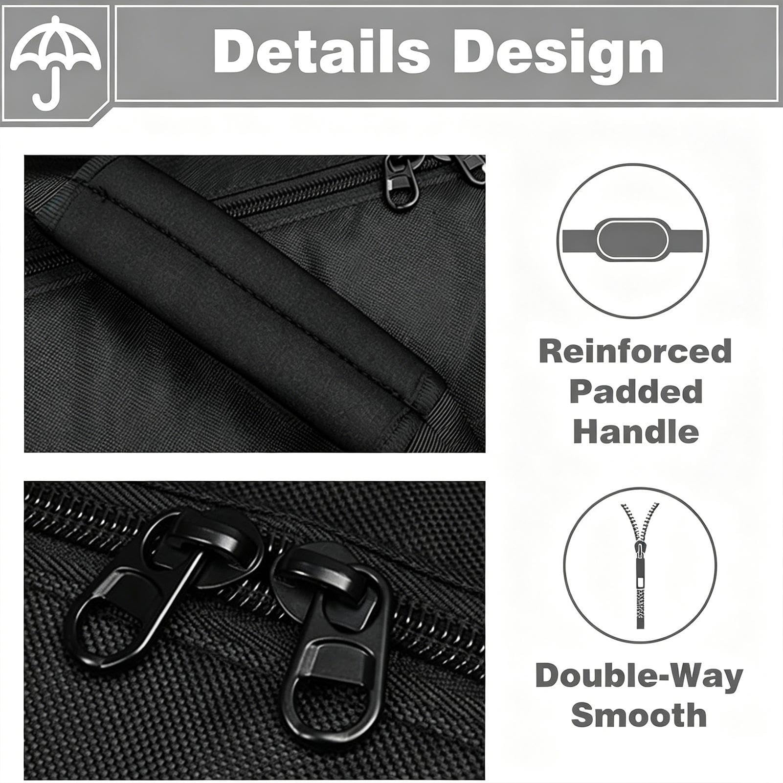 per ombrellone da giardino, 2,4 m, con cerniera | Oxford panno Outdoor Umbrella Storage Bag per viaggio vacanza casa all'aperto ristorante cortile commerciale