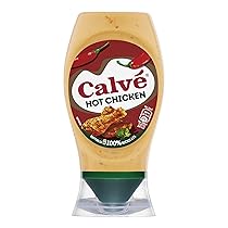 Calvé Salsa Hot Chicken, Formato 250 ml, Salsa Piccante Delicata con Cayenna e Peperoncino, Ideale per Bocconcini di Pollo e Spiedini, Vegetariano, Senza Glutine