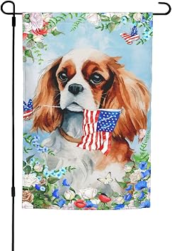 Cavalier King Charles Spaniel Patriotic Usa Butterfly Beautiful Geraniums Flowers Cavalier King Charles Spaniel Patriotic Usa Butterfly Beautiful Geraniums Flowers Garden Flag 12x18 Inch Double Sided Vertical Decoration Yard Small Flag For Outside Holiday Seasonal Outdoor