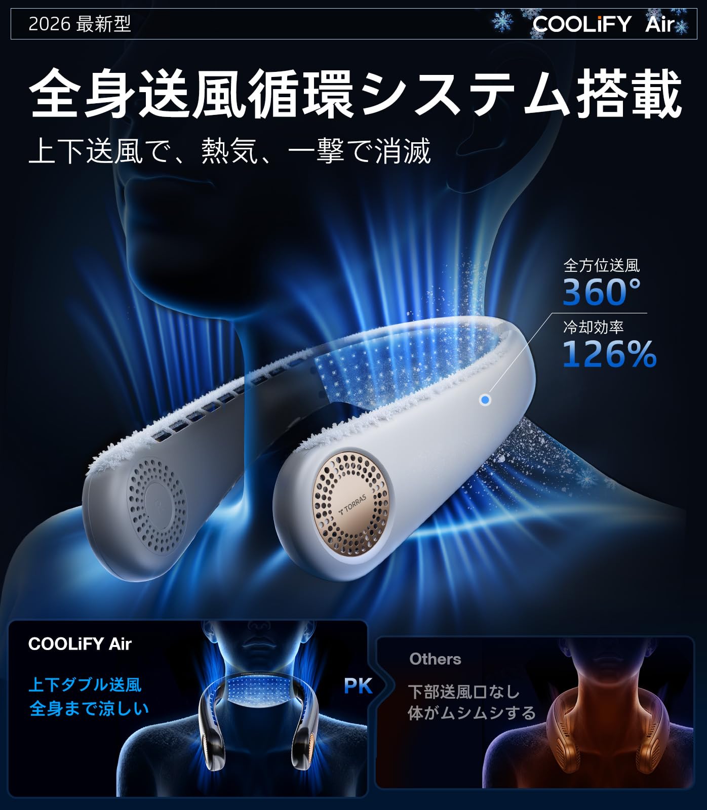 【未開封】TORRAS COOLiFY Air ネッククーラー〈2026最新型〉 Amazon | TORRAS ネッククーラー COOLiFY Air 冷却プレート 首掛け