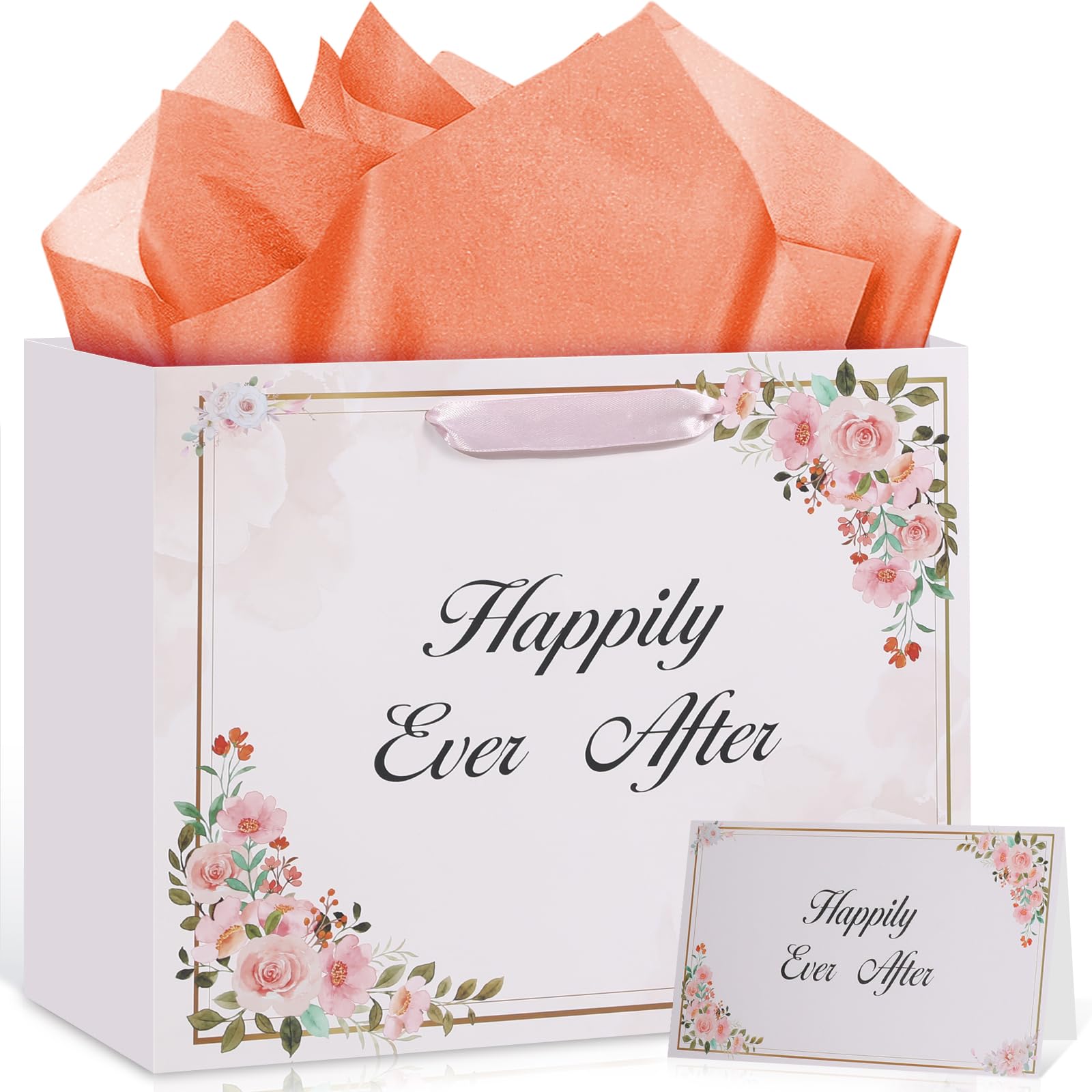 Bridal Shower Gift Bags With Tissue & Cards - Bride To Be Wedding Gift Bags