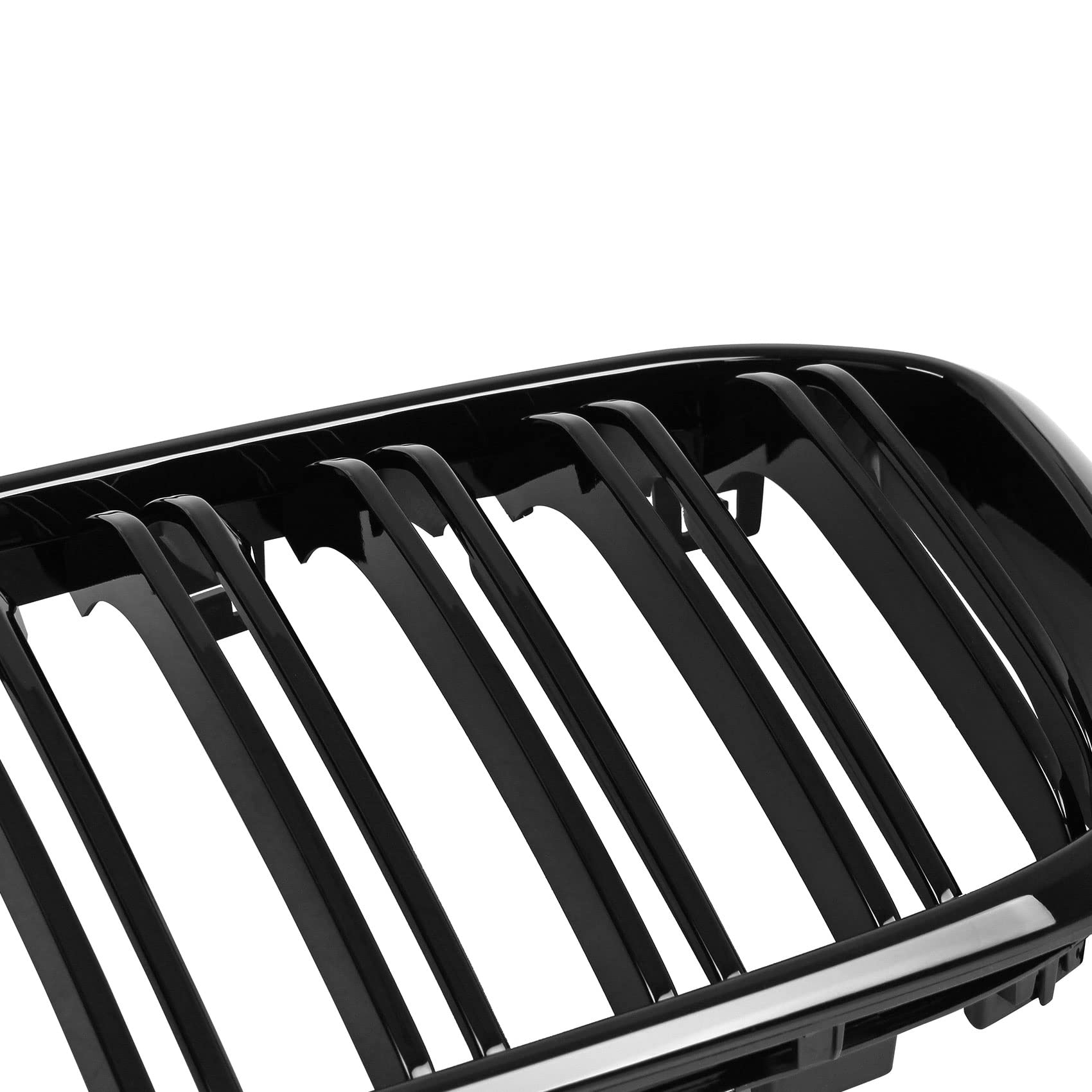 DOCAS Kühlergrill für X3 G01 2018-2021 X4 G02 2019-2021 Nieren Doppelsteg Sport Glanz Schwarz