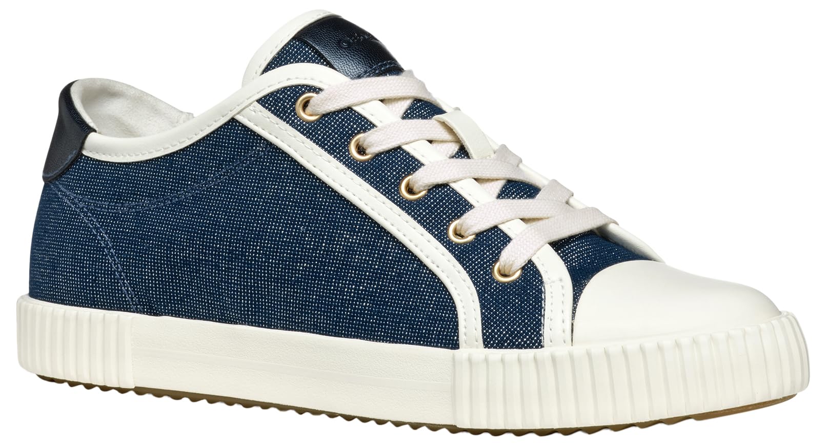 Geox Women's D BLOMIEE B Sneaker, Navy/Optic White, 4 UK