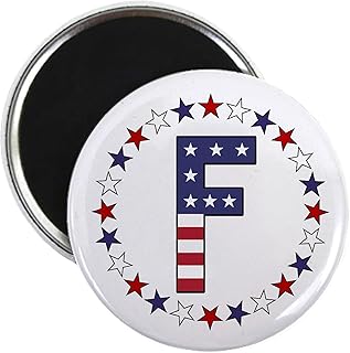 CafePress Monogram F 2.25" Round Magnet, Refrigerator Magnet