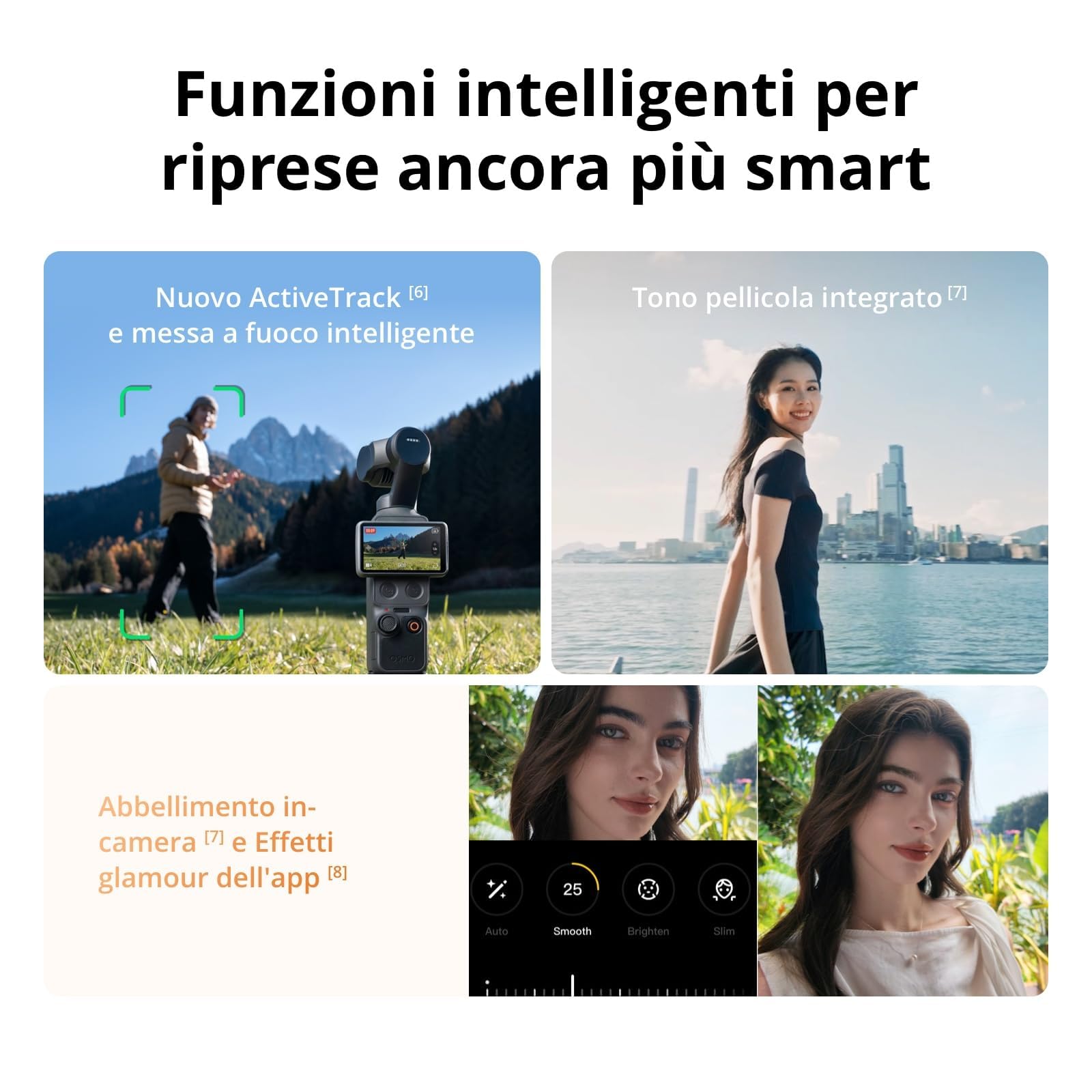 DJI Osmo Pocket 4 Combo Standard, fotocamera stabilizzata tascabile per vlog, CMOS da 1″ e 4K/240fps, stabilizzazione a tre assi, 107 GB di memoria integrata (Standard Combo)