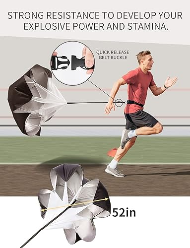 Miniatura 4 de GHB Agility Ladder Speed Training Ladder Workout Ladder with 6 or 10 Cones 12 Rung 20ft with Resistance Parachute