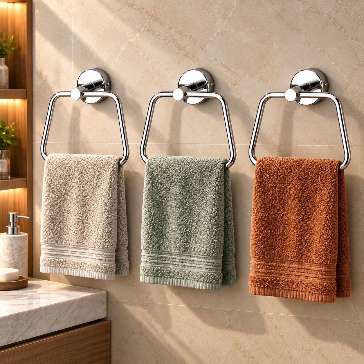 iSTAR Towel Ring for Wash Basin | Stainless Steel Towel Ring/Napkin Holder for Bathroom & Kitchen – Wall Mounted Towel Stand/Hanger with Chrome Finish (Pack of 1) — Amazon image 11