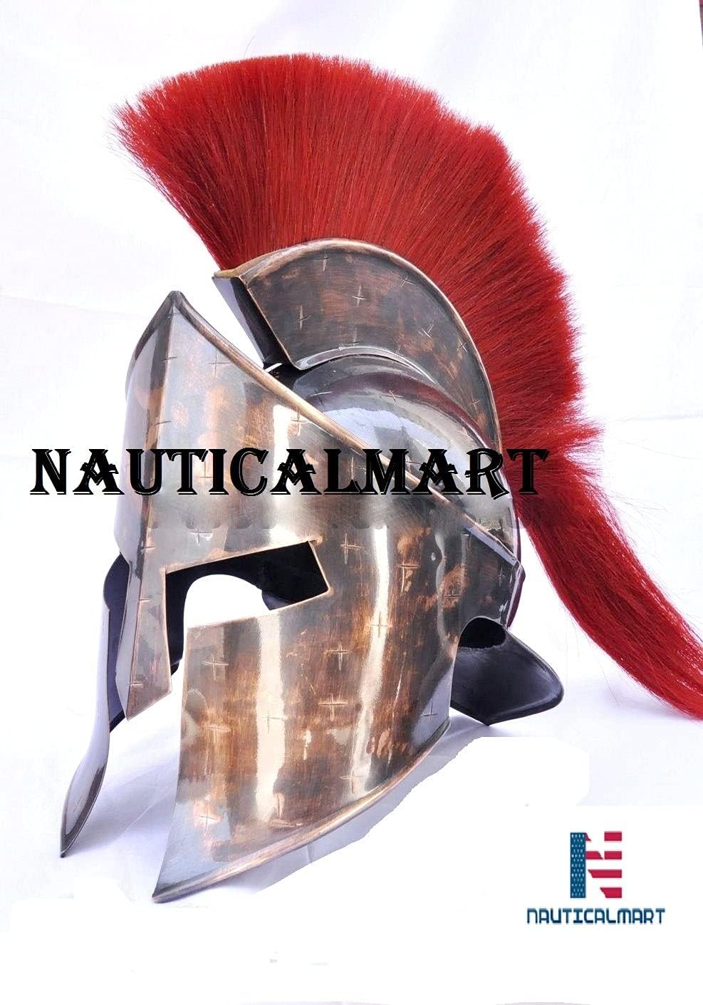 Old Medieval Greek 300 Helmet Roman Spartan Leonidas Movie Replica Antique Brown