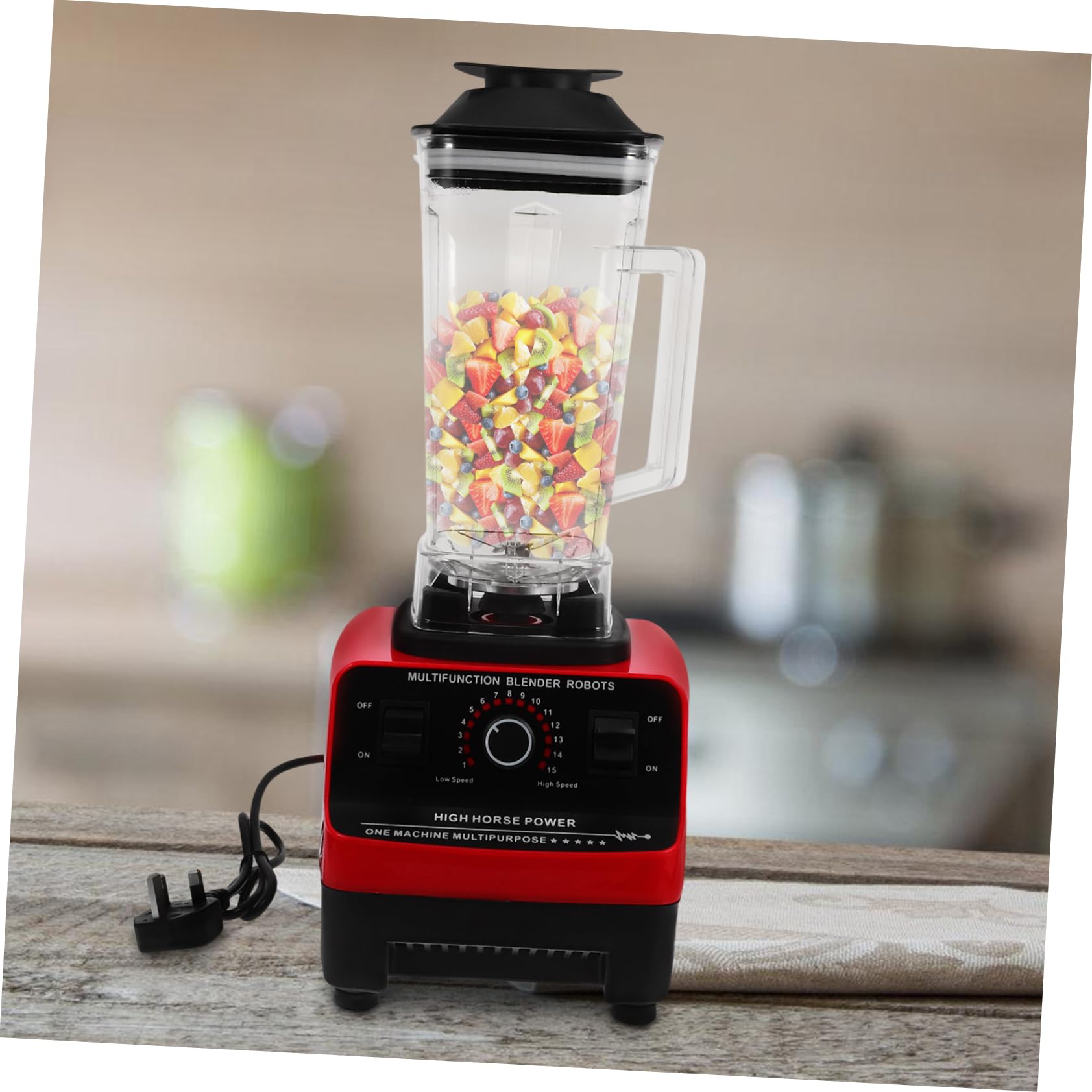 Brocca di Ricambio per Frullatore in Plastica Riutilizzabile da 2l con Coperchio, Facile da Installare per Smoothie e Bevande